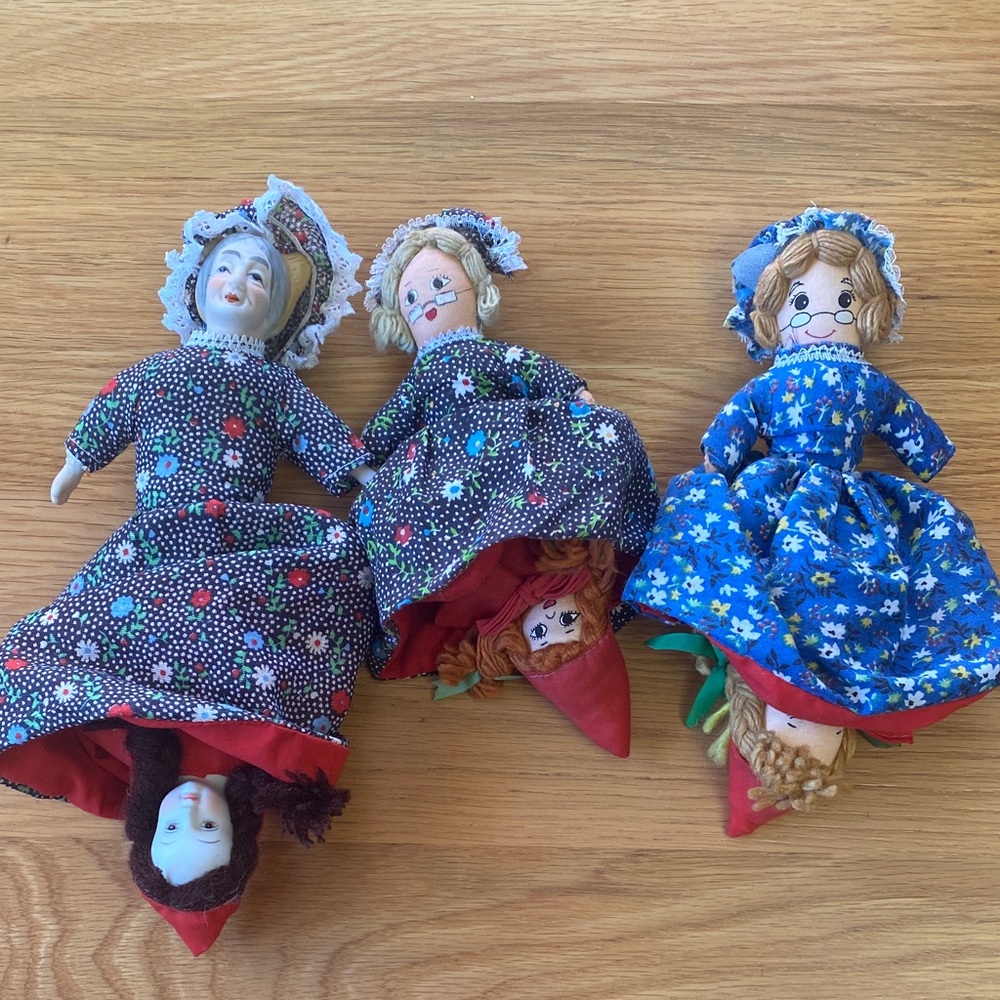 Lot of Red Riding Hood Topsy Turvy Dolls